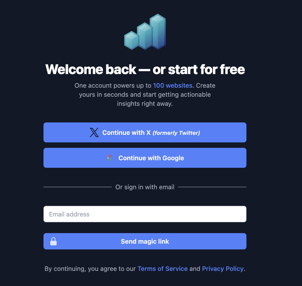 Get started form