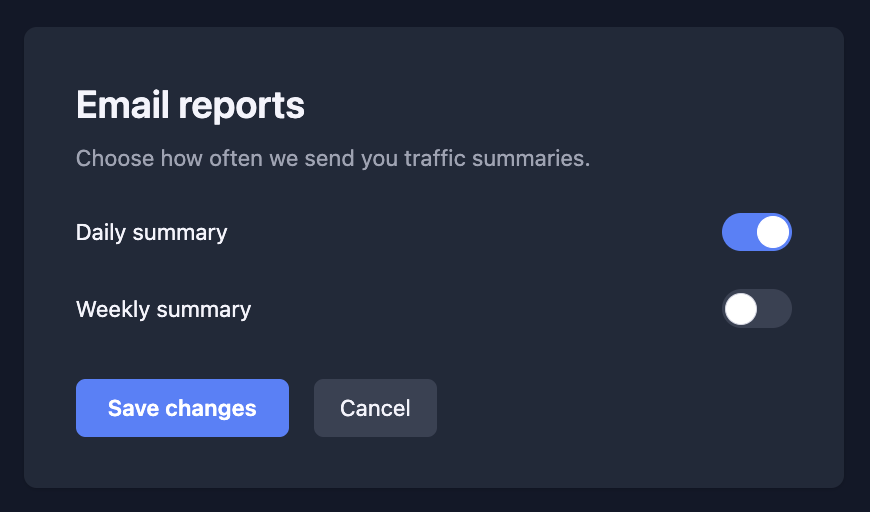 Email Reports