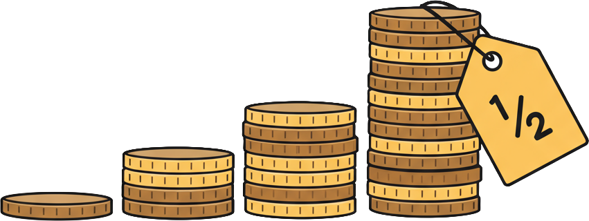 Half the price icon